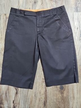 Tory Burch Women’s Brown Chino Shorts Flat Front Stretch Size 4 Casual Classic